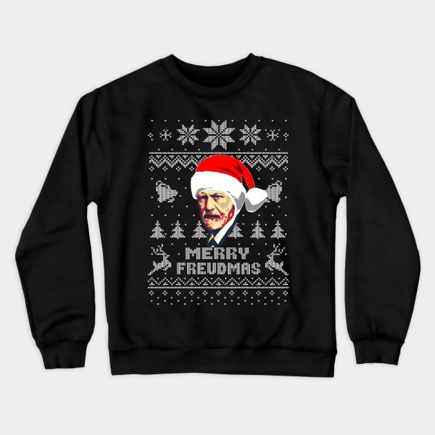 Sigmund Freud Merry Freudmas Crewneck Sweatshirt by Nerd_art